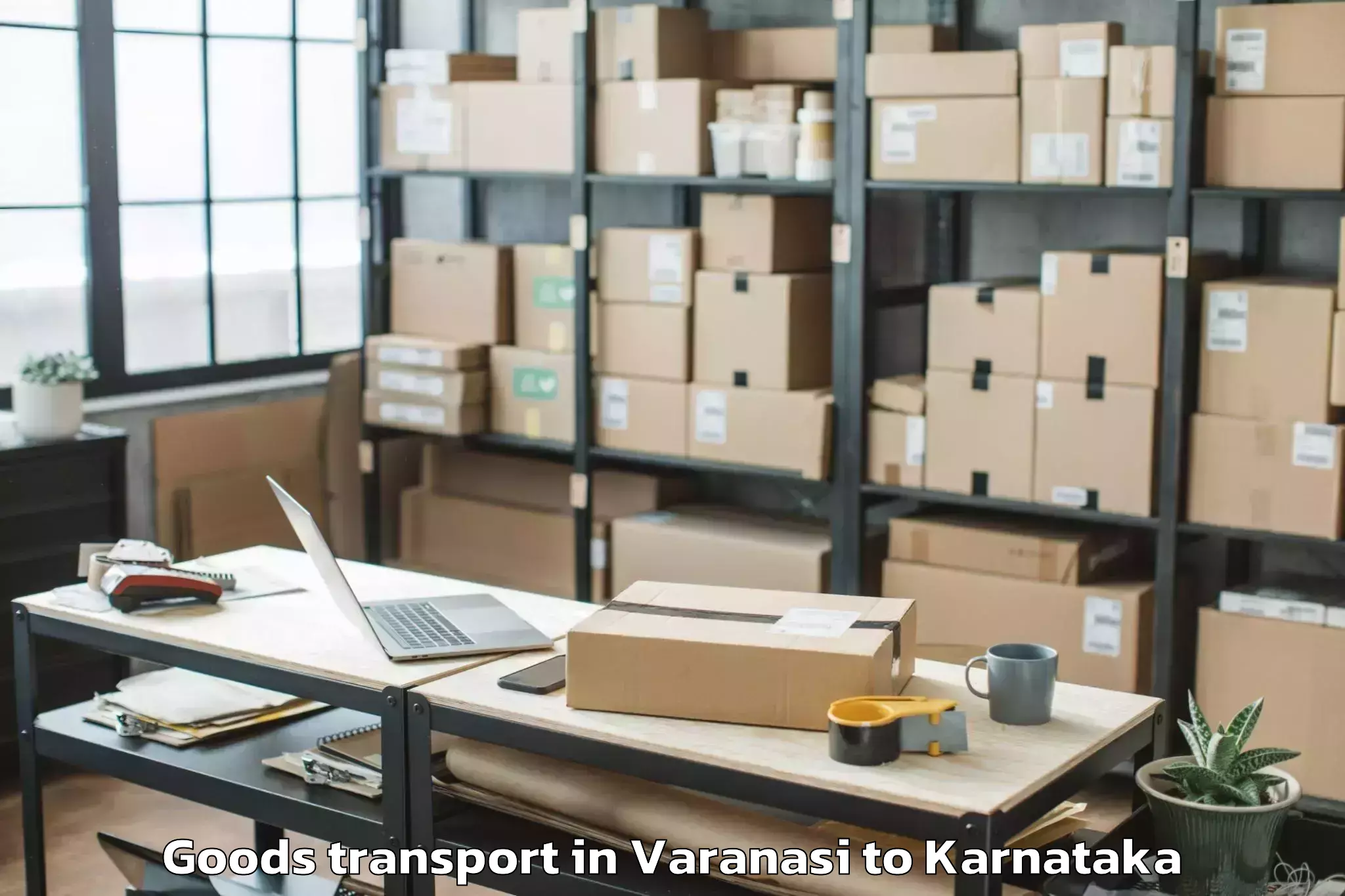 Get Varanasi to Holalkere Goods Transport